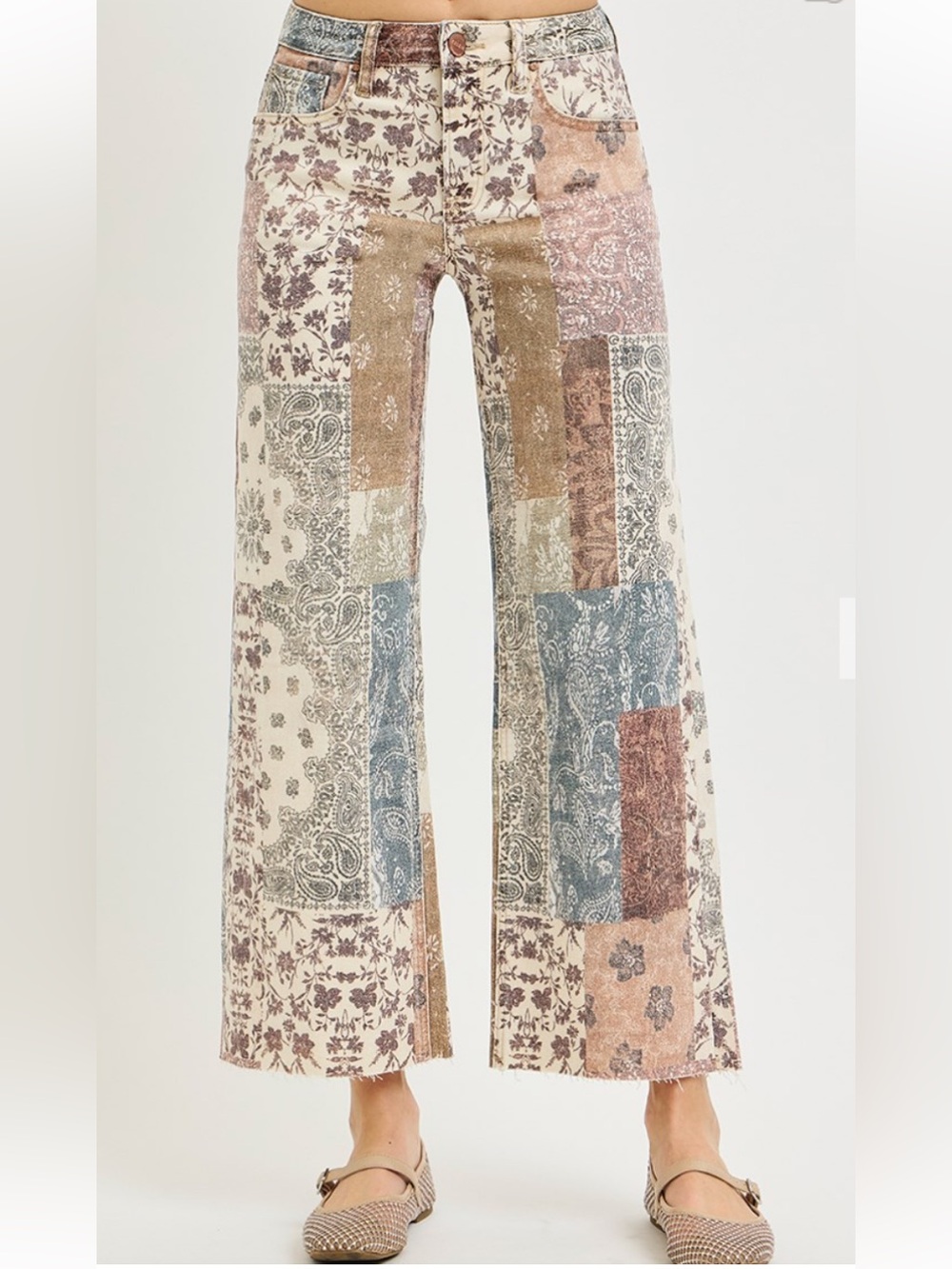 206 ❤️RISEN HIGH RISE ANKLE WIDE LEG PANTS